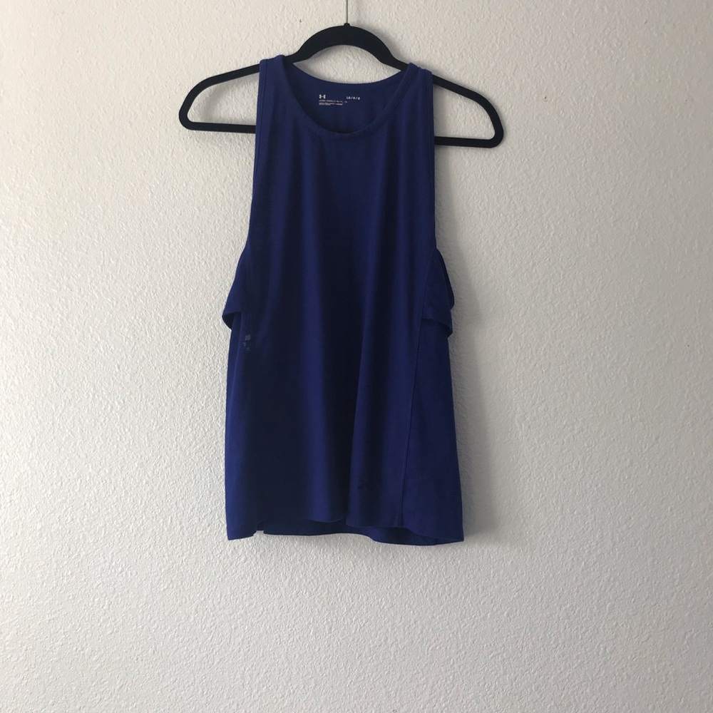Under Armuor Athletic Tank Top Blue Women’s Size Large - Picture 2 of 8